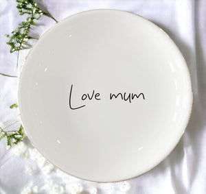 Personalized Actual Handwriting Birthday Gifts Ring Dish - Remember Family Memorial Gift for Mom