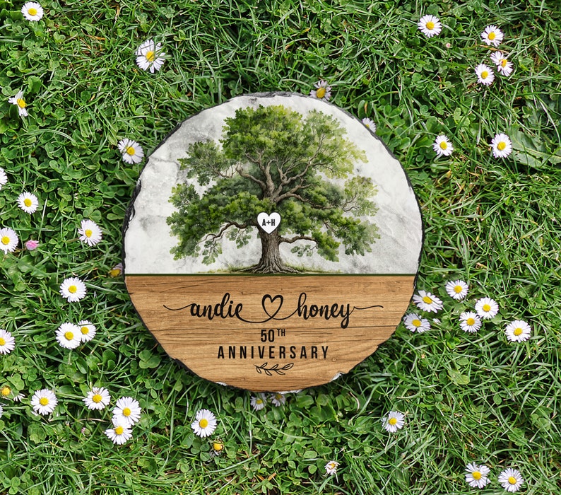 Personalized Anniversary Gift | Personalized Garden Stone | Personalized Gift | Anniversary Gift | 50th Anniversary | 20th Anniversary Gifts