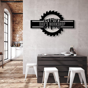Custom Metal Workshop Sign, Dad Gift, Custom Garage Sign, Personalized Man Cave Decor, Mechanic Workshop Sign, Steel Garage Entrance Decor