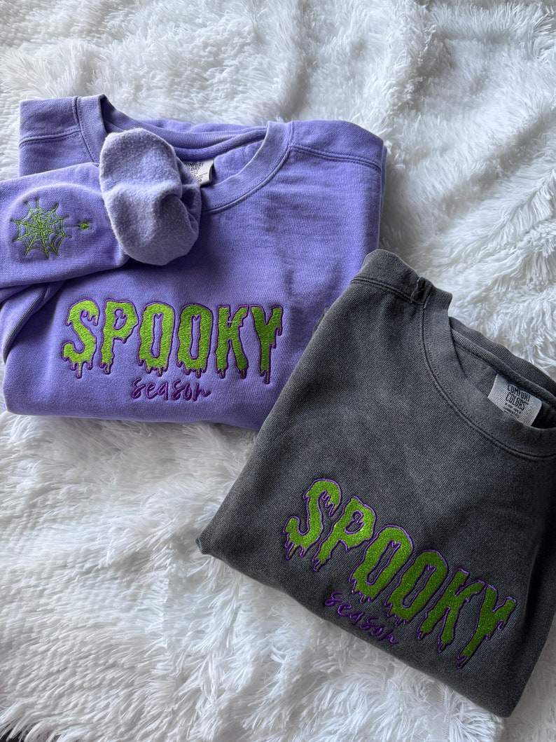EMBROIDERED SPOOKY SEASON Sweatshirt Embroidered Sweatshirt Halloween Sweatshirt Spooky Season Crewneck Halloween Crewneck Halloween Sweater il_794xN.6178891297_jx7d.jpg
