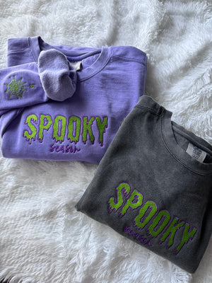 EMBROIDERED SPOOKY SEASON Sweatshirt Embroidered Sweatshirt Halloween Sweatshirt Spooky Season Crewneck Halloween Crewneck Halloween Sweater il_794xN.6178891297_jx7d.jpg