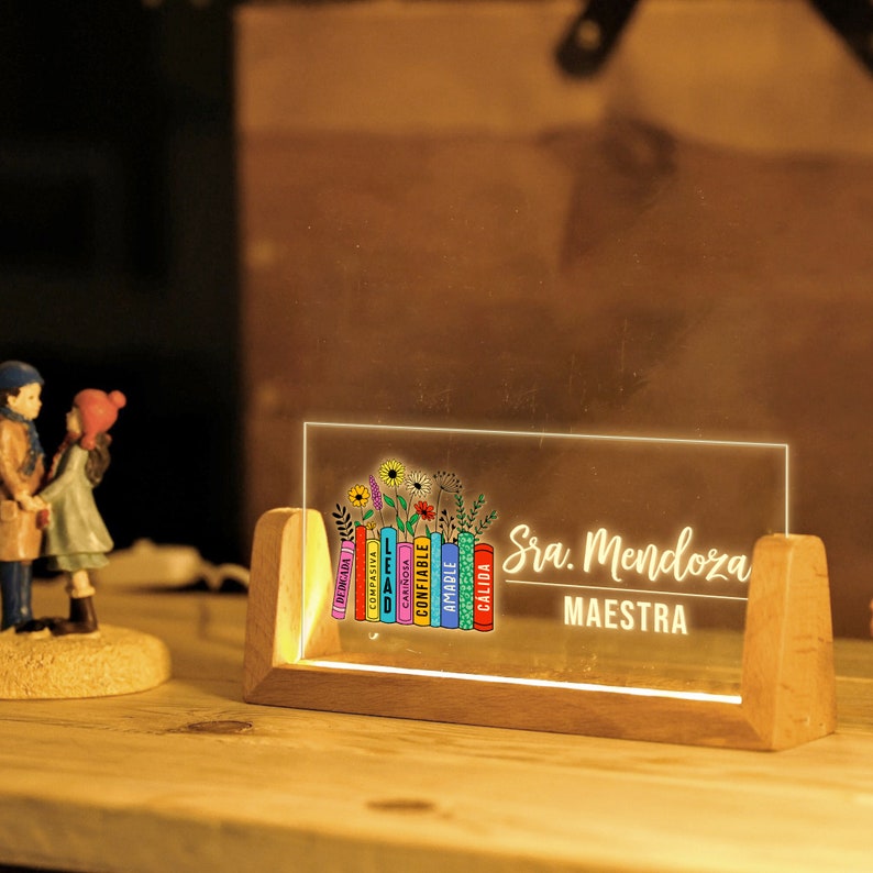 Spanish Teacher Desk Name Plate, Maestra Desk Sign, Teacher Appreciation Gift, Maestra Back To School, Maestra School Desk Sign,Teacher Gift