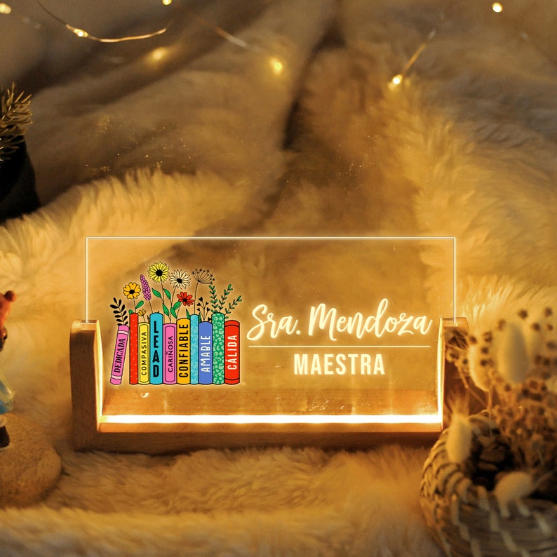 Spanish Teacher Desk Name Plate, Maestra Desk Sign, Teacher Appreciation Gift, Maestra Back To School, Maestra School Desk Sign,Teacher Gift