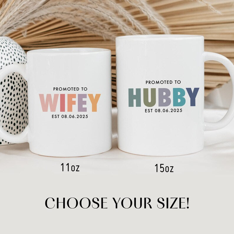 Personalized Mr & Mrs Coffee Mug, Husband and Wife Mugs, Mr and Mrs Mug, Custom Mr Mrs Coffee Mugs, New Bride and Groom Set, Valentines Gift