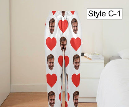 Custom Faces Pajama Pants for Couple, Personalized Couple Matching Photo Pants, Picture Pajamas for Women Men, Gift for Boyfriend Girlfriend il_794xN.6181803555_cvln.jpg