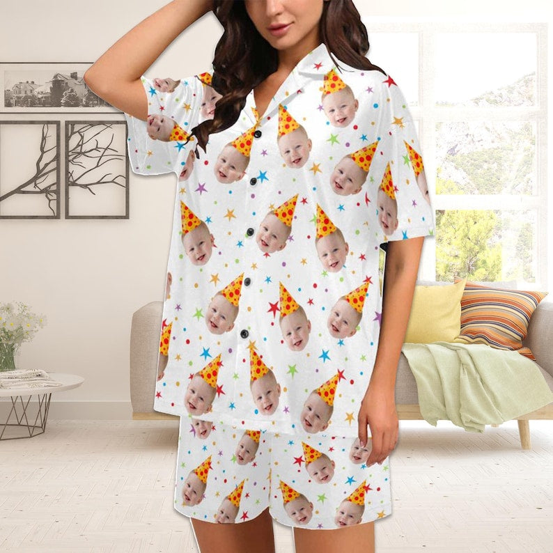 Custom Birthday Pajamas.Family Pajamas Set,Funny Face Pajamas,Birthday Pajamas Adult,Custom Pajamas,Birthday Gifts,Happy Birthday Clothing