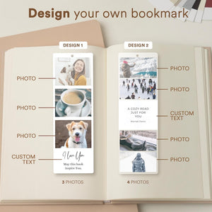 Personalised Acrylic Bookmark for Women Custom Photo Bookmark - Metal Bookmarks with 15 Colors Tassel - Gift for Book Lovers