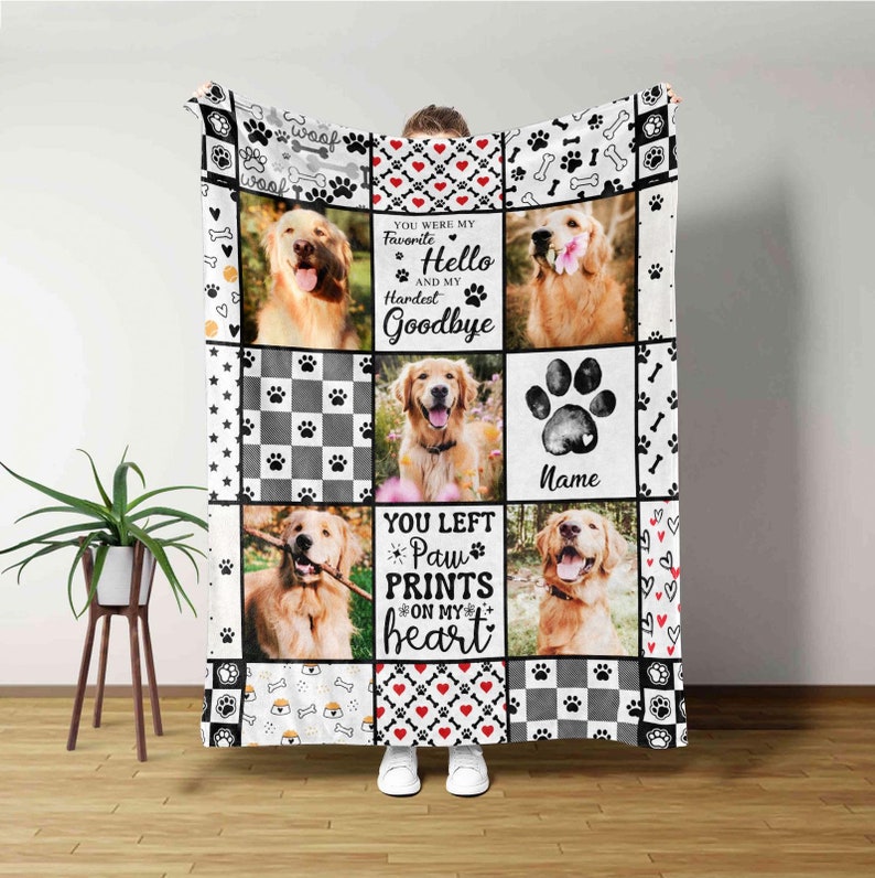 Custom Pet Blanket Using Pet Photo Dog Memorial Gifts Pet Memorial Blanket Dog Remembrance Gift Dog Dad Gift Dog Mom Gift Custom Dog Gift