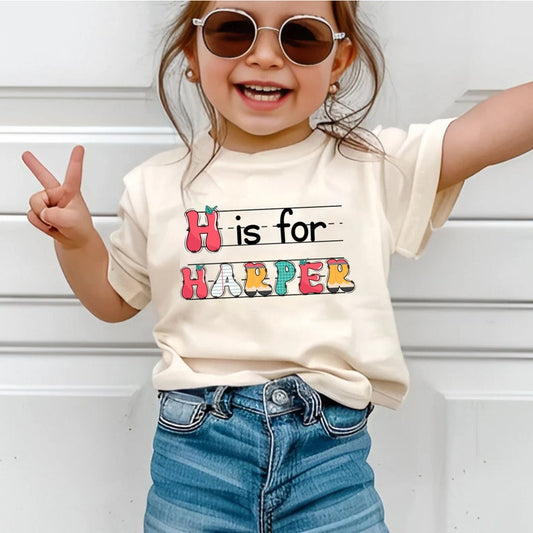 Custom Kids Name Back To School Shirt Shirt, Toddler First Day of School Tee Kindergarten Shirt With Name, First Day School Outfit