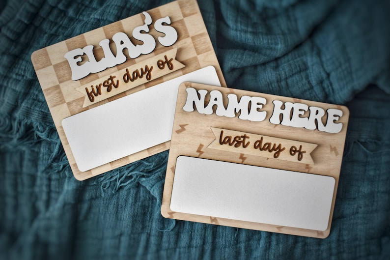 Personalized Dry Erase Back School Board | First Day of School Sign | Custom Neutral Name Sign | Photo Taking | Photo Prop
