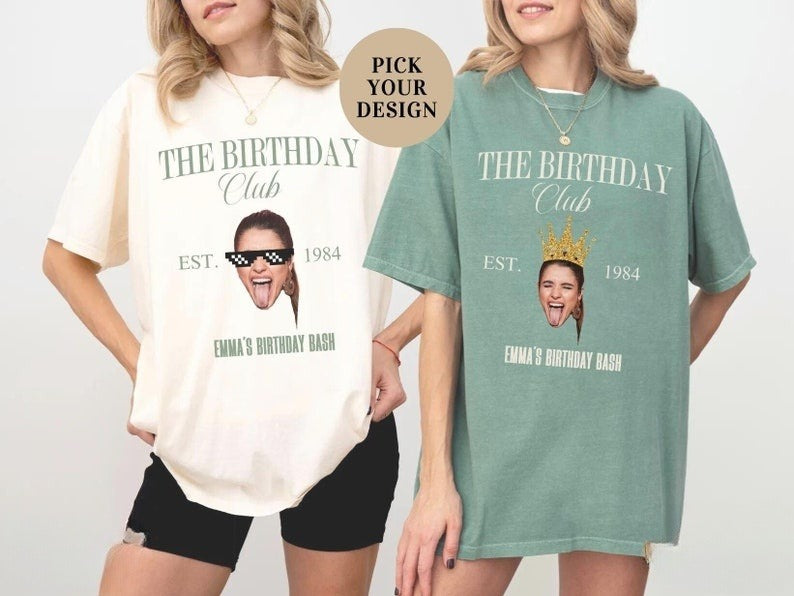 Custom Face Birthday Shirt, Birthday Photo Shirt, Custom Photo Shirt, Custom Group Shirts, Birthday Trip Shirts, Custom Face Birthday Gift