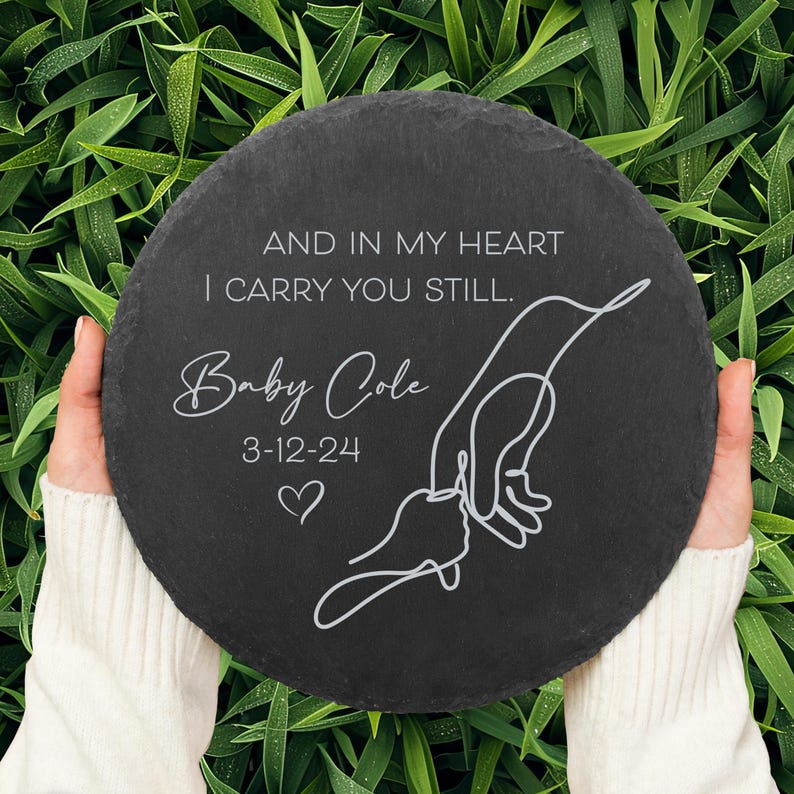 Baby Loss Sympathy Gift, Personalized Memorial Stone with Name & Date, Remembrance Grieving Gift, Stillbirth Miscarriage Angel Baby Keepsake
