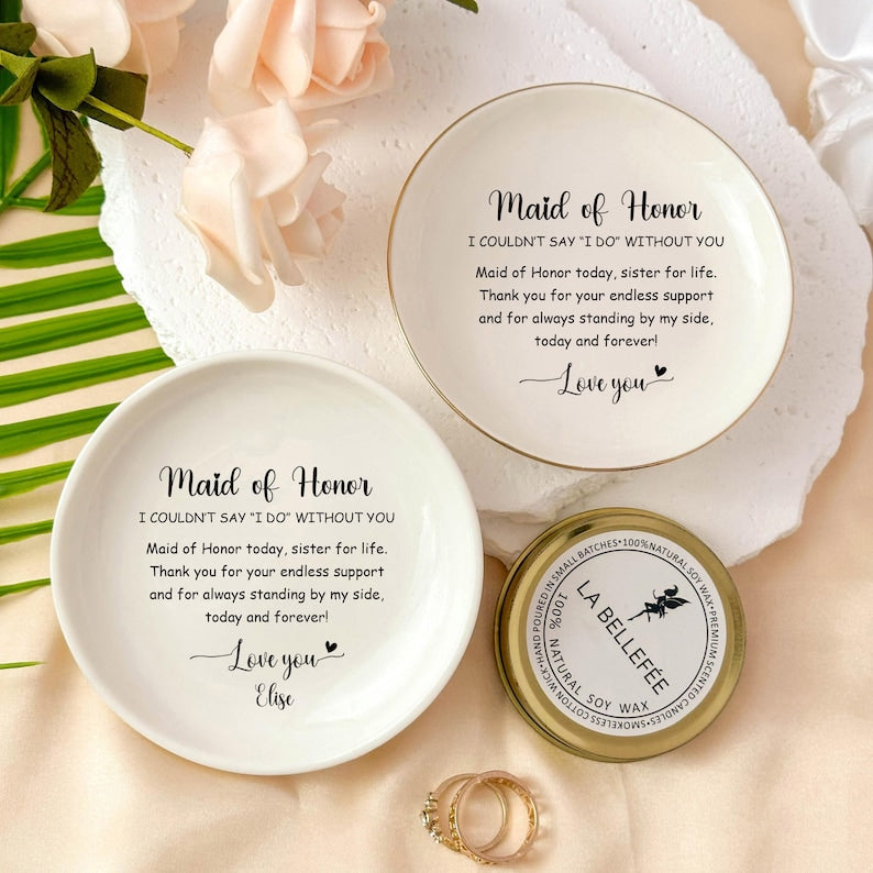 Personalized Maid of Honor Gift, Maid of Honor Proposal, Will You Be My Maid of Honor, Matron of Honor, Wedding Gift Bridesmaid, Ring Dish