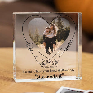 Personalized Acrylic Plaque, Custom Name Heart Design, Anniversary Gift, Romantic Keepsake, Couples Gift, Wedding Decor, Love Plaque