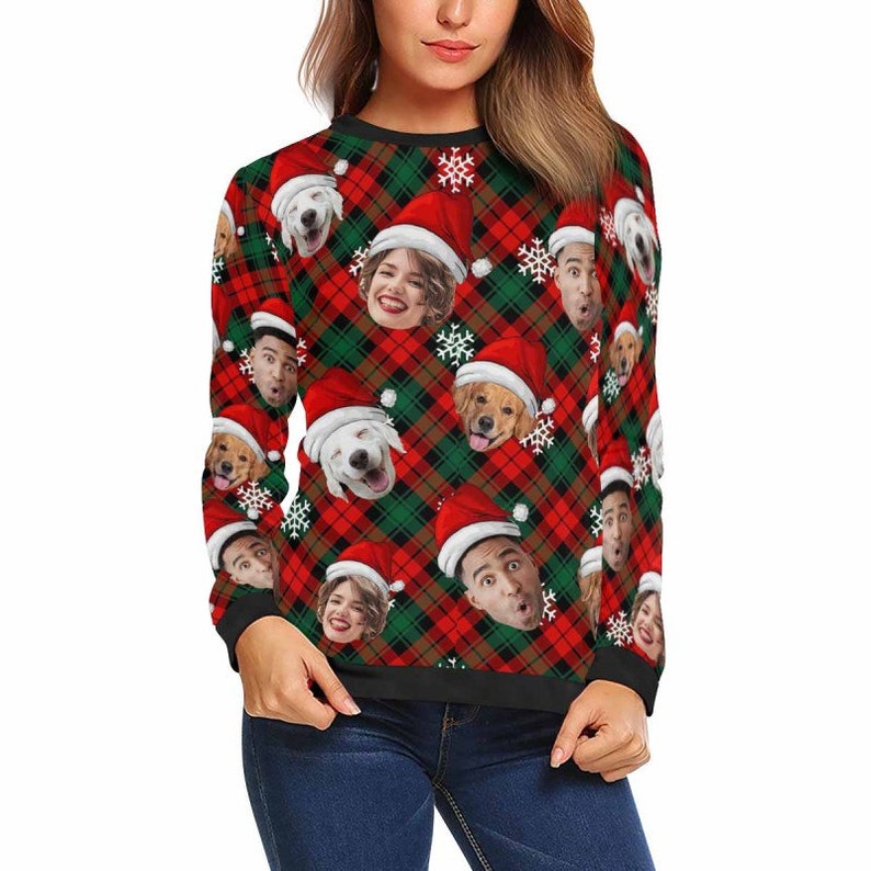 Custom Ugly Christmas Sweater,Custom Family Photo Ugly Sweater,Christmas Sweatshirt with Face, Ugly Crewneck Sweater,Birthday/Christmas Gift il_794xN.6193490938_ejsv.jpg