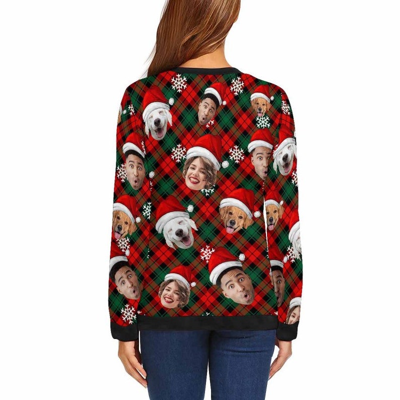 Custom Ugly Christmas Sweater,Custom Family Photo Ugly Sweater,Christmas Sweatshirt with Face, Ugly Crewneck Sweater,Birthday/Christmas Gift il_794xN.6193491078_mz53.jpg