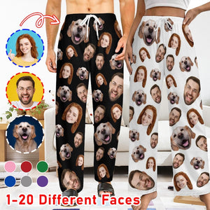 Custom Women Men Kid Pajama Pants with Faces, Mutiple Faces on Pajamas,Face Pajama Pants, Personalized Pajamas with Face,Custom Face Pajamas