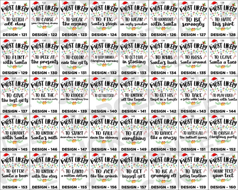 160 Quotes Most Likely to Christmas Shirts, Family Matching Shirt, Most Likely To Shirt, Custom Group Xmas Shirt, Christmas Unisex Pajamas