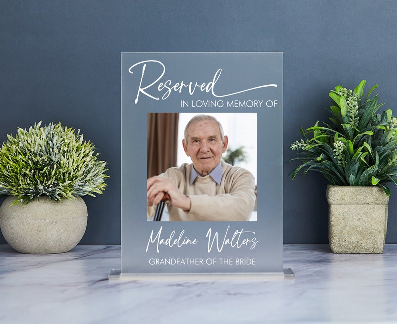 Reserved Memorial Sign,Personalized Memorial Acrylic Plaque,Sympathy Gift,In Loving Memory Sign