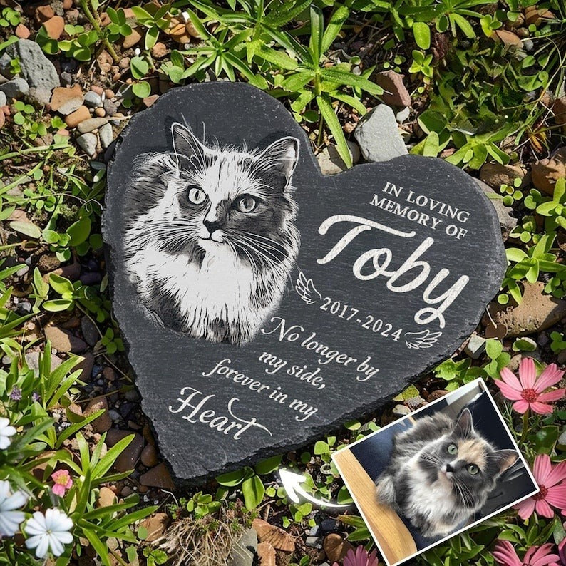 Pet Memorial Stone Dog Memorial Stone, Memorial Garden Stone Pet Headstone With Photo, Pet Grave Stone Pet Grave Marker Pet Sympathy Gift