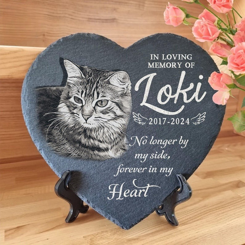 Pet Memorial Stone Dog Memorial Stone, Memorial Garden Stone Pet Headstone With Photo, Pet Grave Stone Pet Grave Marker Pet Sympathy Gift