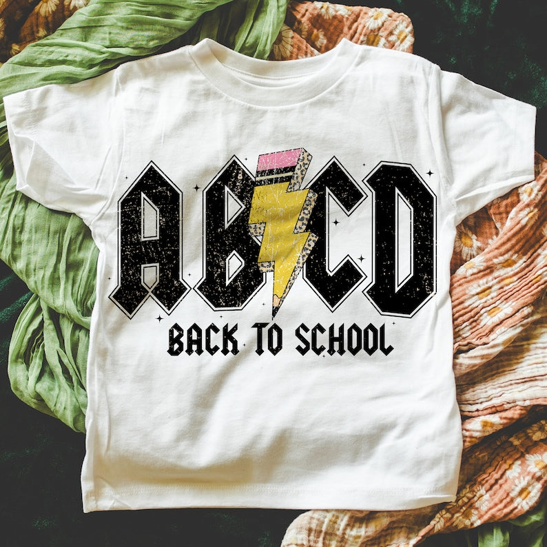 ABCD back to school Shirt, Back to School T-Shirt,Teacher Appreciation Gift, First Day of School Shirt, Toddler first day of school shirt