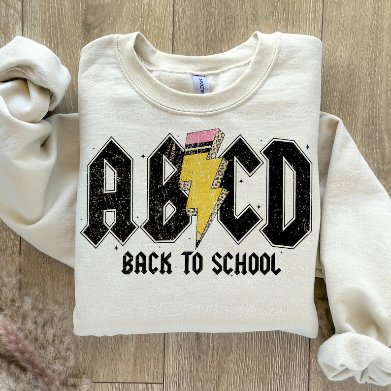 ABCD back to school Shirt, Back to School T-Shirt,Teacher Appreciation Gift, First Day of School Shirt, Toddler first day of school shirt