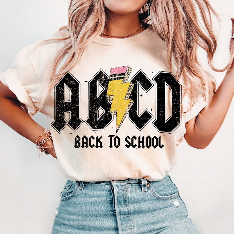 ABCD back to school Shirt, Back to School T-Shirt,Teacher Appreciation Gift, First Day of School Shirt, Toddler first day of school shirt