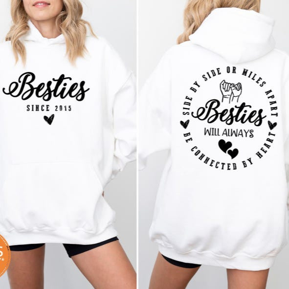 Custom Besties Sweatshirt | Besties EST Crewneck | Best Friend Hoodie | Matching Besties Shirt | Friendship Gift | Custom Friend Sweatshirt