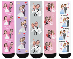 Custom Wedding Socks-Custom Face Socks ,Personalized Socks,Custom Bride Socks, Custom Printed Socks,Funny Socks,Custom Wedding Gift