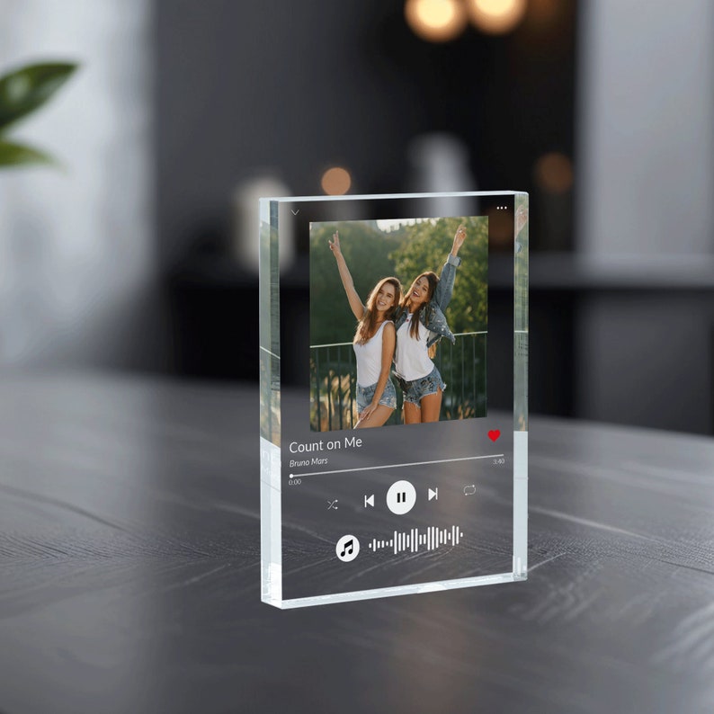 Gift for Him, Music Plaque,Personalized Song Music Plaque, Custom Song Acrylic Plaque, Freestanding , Music Plaque Christmas Gift for Couple