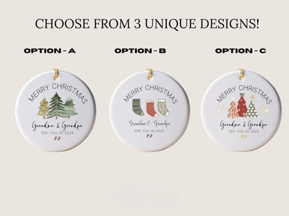 Promoted to Grandparents Ornament, Christmas Ornament, Pregnancy Announcement, Reveal to Grandparents, New Baby Announcement Ornament