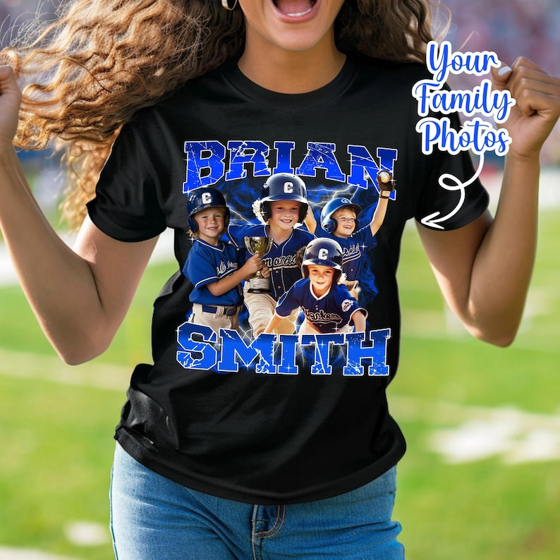 Custom Baseball Shirt, Baseball Mama Dad shirt, Football Birthday, Team Number Player Name Photo Shirt, Family Shirt, Personalized Shirt