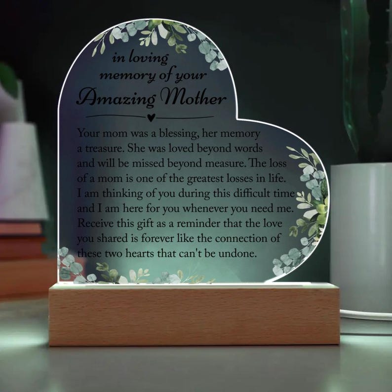 Loss Of Mother Gift, Memorial Gifts For Loss Of Mother, Sympathy Gift Ideas For Loss Of Mother, Remembrance Plaque, In Memory Of Mom Gifts