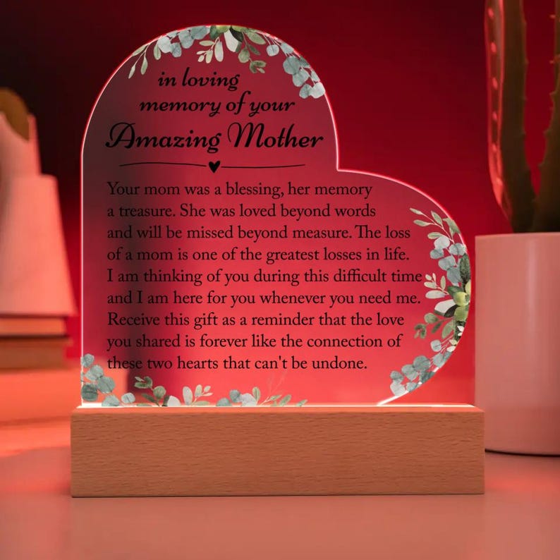 Loss Of Mother Gift, Memorial Gifts For Loss Of Mother, Sympathy Gift Ideas For Loss Of Mother, Remembrance Plaque, In Memory Of Mom Gifts