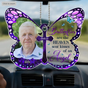 Custom Photo Your Wings Were Ready - Memorial Personalized Custom Car Ornament - Acrylic Custom Shaped - Sympathy Gift For Family Members