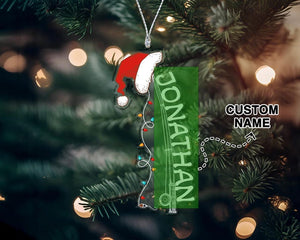 Custom Acrylic Name Fishing Rod Ornament | Christmas Name Ornament | Customized Christmas Ornament |Christmas Family Name Ornament |Cute Fishing Christmas Gifts