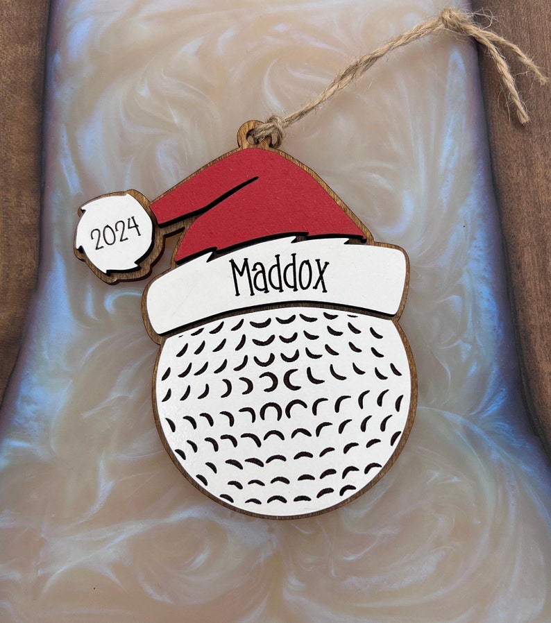 Personalized Sports Ornament| Baseball | Volleyball | Basketball | Coach Gift | Pickleball | Dodgeball | Golf | Soccer | Softball