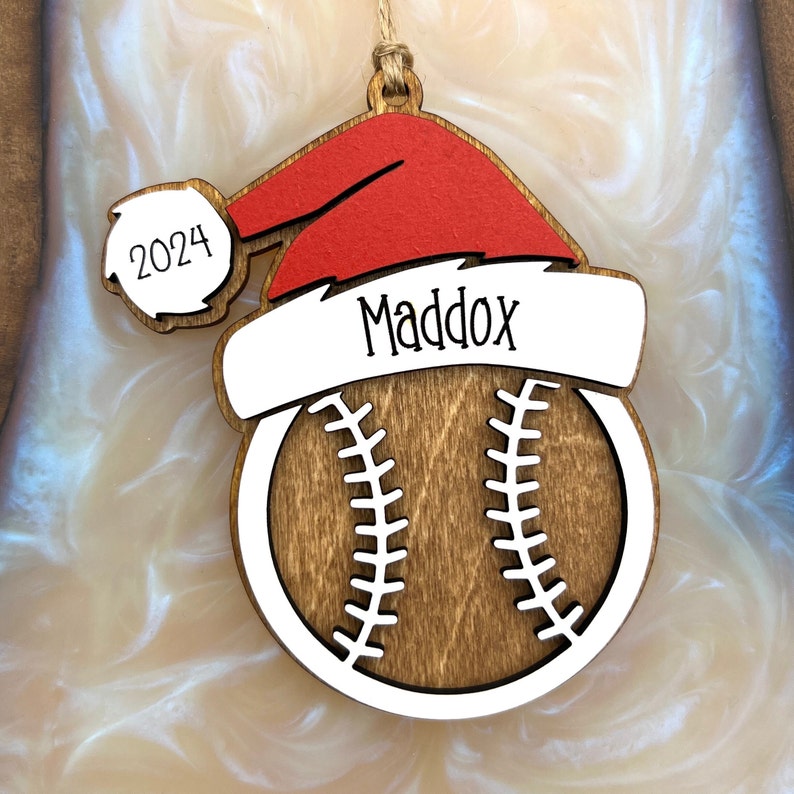 Personalized Sports Ornament| Baseball | Volleyball | Basketball | Coach Gift | Pickleball | Dodgeball | Golf | Soccer | Softball