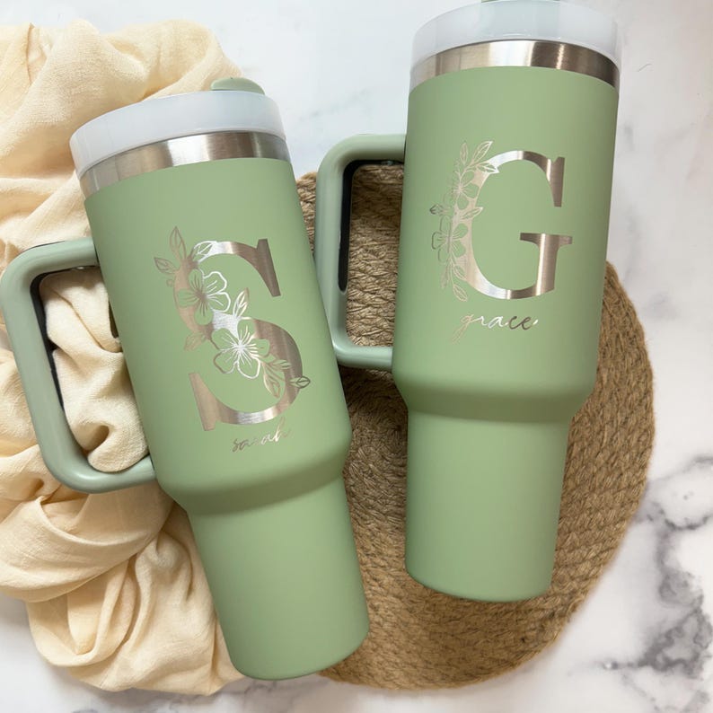Personalized Tumbler with handle and straw, Bachelorette Party Cups, Bridesmaid Tumblers, Bridal Party Proposal Gift