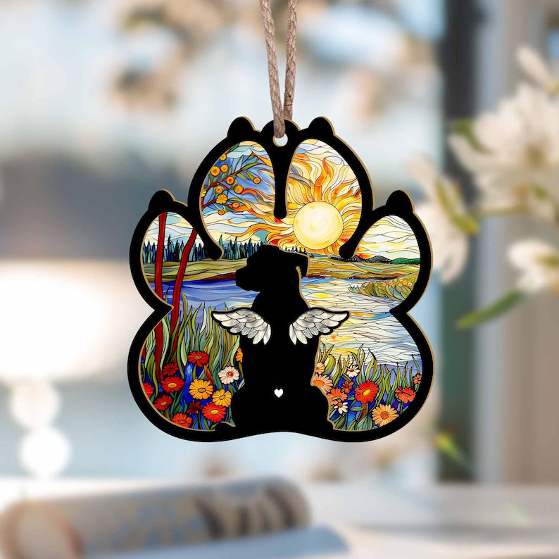 Personalized Dog Loss Sympathy Gift, Custom Dog Memorial Suncatcher, Pet Memorial Gift, Loss of Dog Gift, Dog Remembrance Gift
