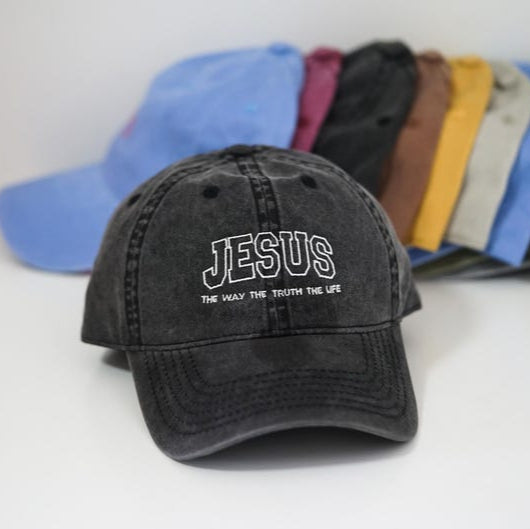 Embroidered JESUS Baseball Cap: Religious Christian Gift