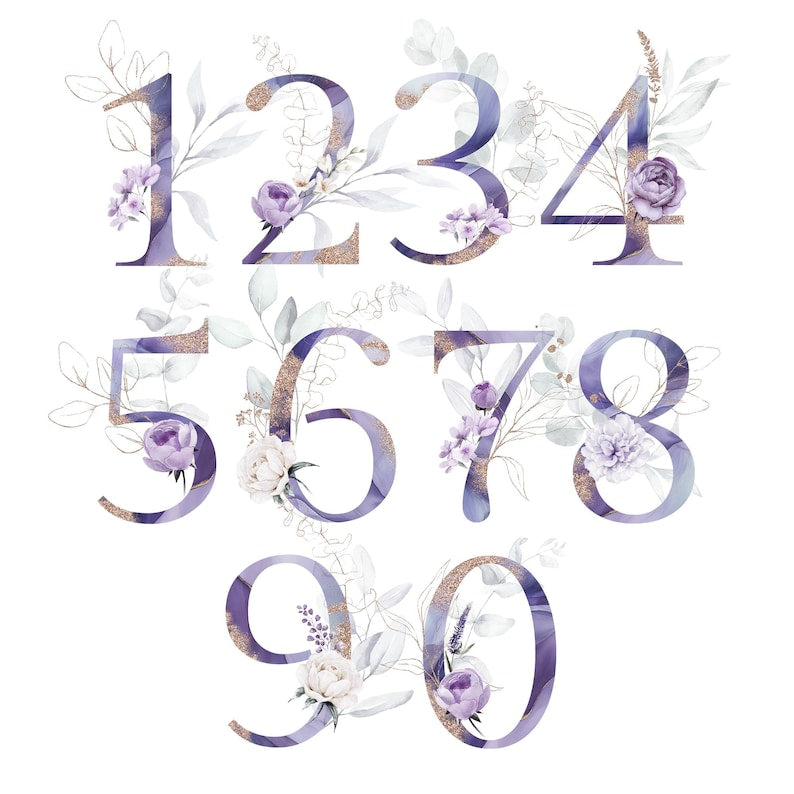 Personalised Happy Birthday Cake Topper, Purple Floral Cake Topper, 18th 21st 30th 40th 50th Birthday, Clear Cake Topper, Birthday Name