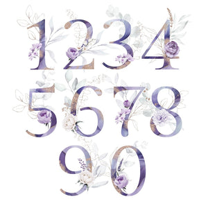 Personalised Happy Birthday Cake Topper, Purple Floral Cake Topper, 18th 21st 30th 40th 50th Birthday, Clear Cake Topper, Birthday Name