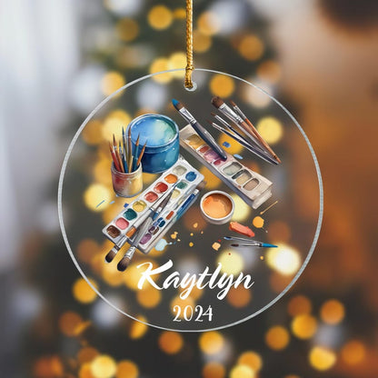 Artist Ornament, Personalized Artist Ornament, Artist Gifts, Art Teacher Ornament, Custom Artist Ornament, Painters Gift, Gift For Artist