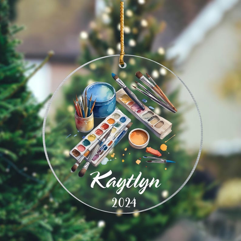 Artist Ornament, Personalized Artist Ornament, Artist Gifts, Art Teacher Ornament, Custom Artist Ornament, Painters Gift, Gift For Artist