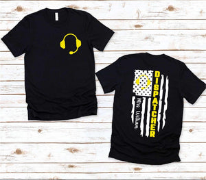 Custom Dispatcher American Flag Shirt, Dispatcher Appreciation Gift, Dispatcher Shirts for Men, 911 Dispatcher Shirt, Gift For Dispatcher