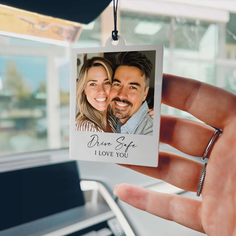 Personalized Photo Car Ornament, Photo quality,First Car Gift,Custom Photo Car Ornament, Test pass gift, Gift for Him, Husband Gift Dad gift
