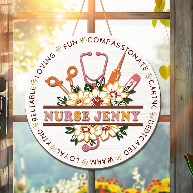 Personalized School Nurse Door Sign, School Nurse Unique Gift, School Nurse Appreciation Gift, Nurse Door Sign, Nursing Grad Gift,Nurse Gift