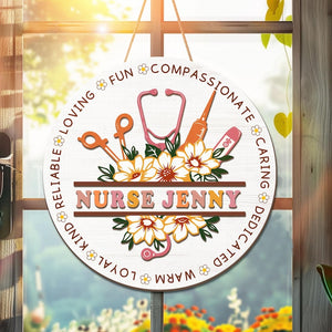 Personalized School Nurse Door Sign, School Nurse Unique Gift, School Nurse Appreciation Gift, Nurse Door Sign, Nursing Grad Gift,Nurse Gift